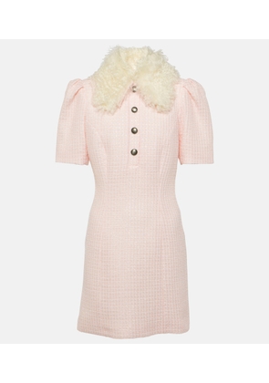 Alessandra Rich Sequined collared tweed minidress