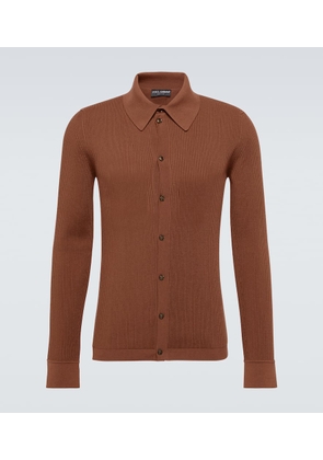 Dolce&Gabbana Wool-blend polo sweater