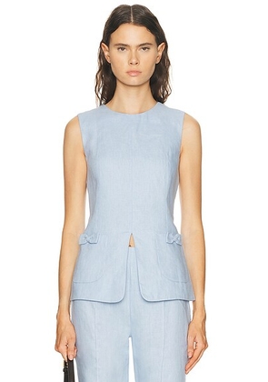 Posse Harper Vest in Blue - Baby Blue. Size L (also in M, S, XS).