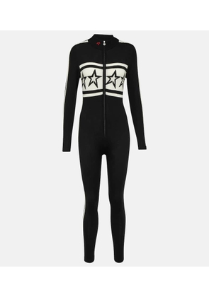 Perfect Moment Apres Team striped wool ski suit