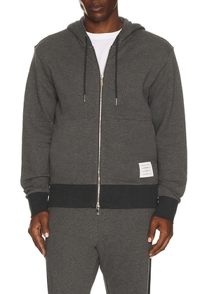Thom Browne Zip Up Color Blocked Hoodie in Dark Grey - Grey. Size 1 (also in 2, 3, 4, 5).