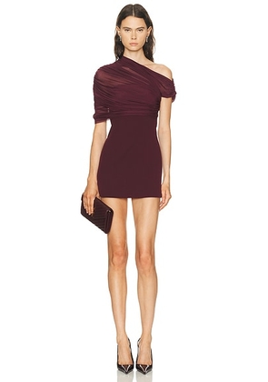 SEROYA Selma Dress in Merlot - Burgundy. Size L (also in M, S, XL, XS).
