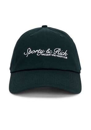 Sporty & Rich Syracuse Hat in Forest - Dark Green. Size all.