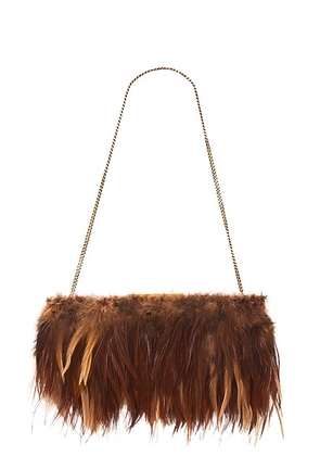 Saint Laurent Small Midnight Pochette in Cacao - Brown. Size all.