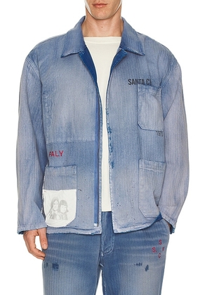 Paly Hollywood Holy City Work Shirt in Blue - Blue. Size M (also in S).