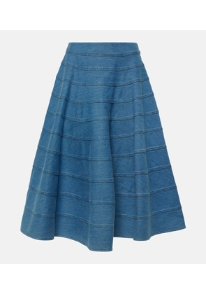 Altuzarra Grace paneled denim midi skirt