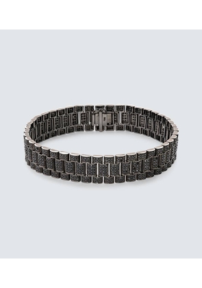 Shay Jewelry Rail Link 18kt black gold bracelet with diamonds