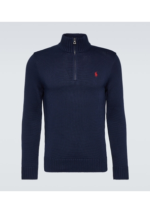 Polo Ralph Lauren Logo cotton half-zip sweater