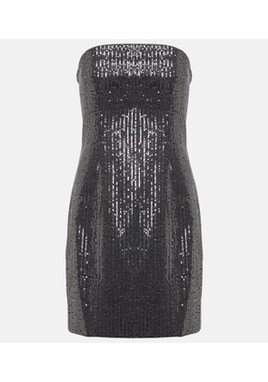 Rotate Sequined cotton twill minidress