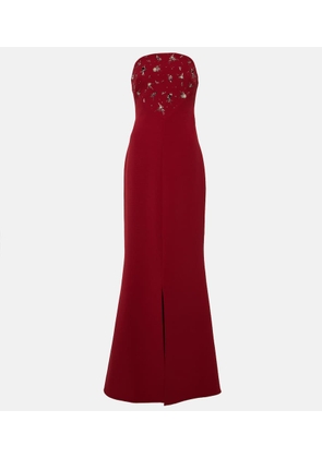 Safiyaa Makkari embellished strapless crepe gown
