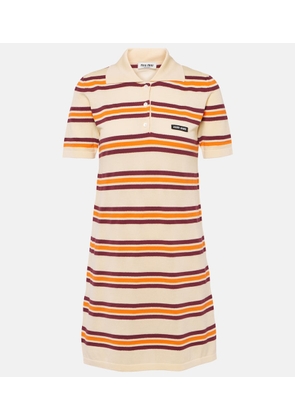 Miu Miu Striped cotton and silk minidress