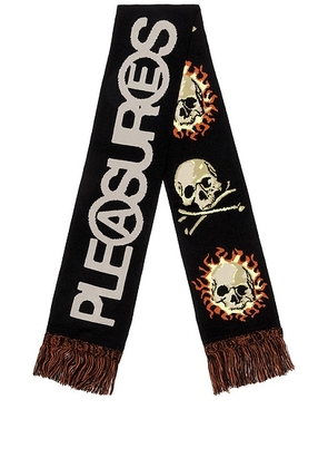 Pleasures Zine Scarf in Black - Black. Size all.