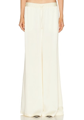 Stella McCartney Satin Trouser in Buttermilk - Cream. Size 34 (also in 36, 38).