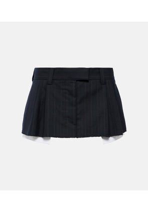 Miu Miu Pinstripe wool miniskirt