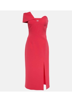 Safiyaa Opal off-shoulder crepe midi dress