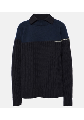 Victoria Beckham Double-collar wool sweater
