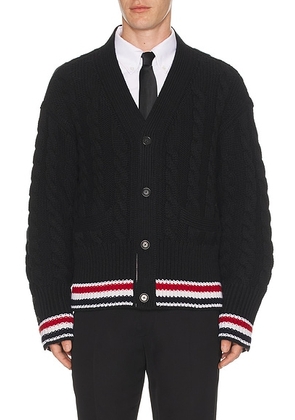 Thom Browne Baby Cable V Neck Cardigan in Black - Black. Size 1 (also in 2, 3, 5).