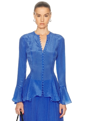 Polo Ralph Lauren Button Front Shirt in Indigo Sky - Blue. Size 0 (also in 2).