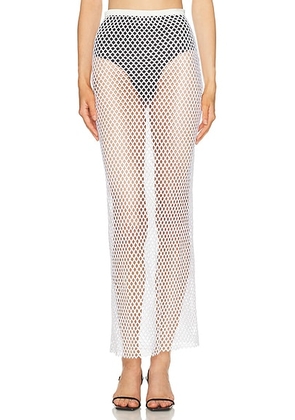 SEV Sequin Mesh Skirt in Ivory - White. Size 38 (also in ).