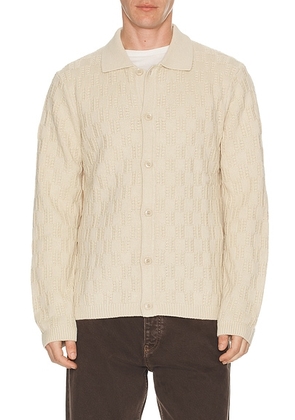 SAMSOE SAMSOE Sabrodie Long Sleeve Shirt in Oatmeal - Cream. Size L (also in M, S, XL/1X, XXL/2X).