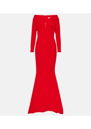 Safiyaa Wilson crepe fishtail gown