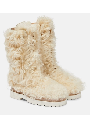 Magda Butrym Shearling lace-up boots