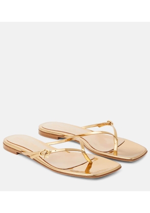 Gianvito Rossi Mirrored leather thong sandals