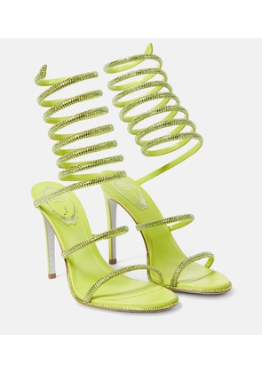 Rene Caovilla Cleo crystal-embellished satin sandals