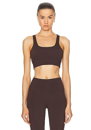 Varley Free Soft Cori Bra in Coffee Bean - Chocolate. Size L (also in ).