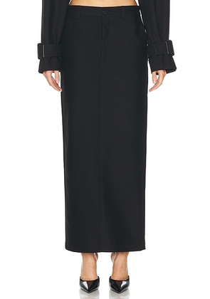 WARDROBE.NYC Drill Column Skirt in Black - Black. Size XXS (also in ).