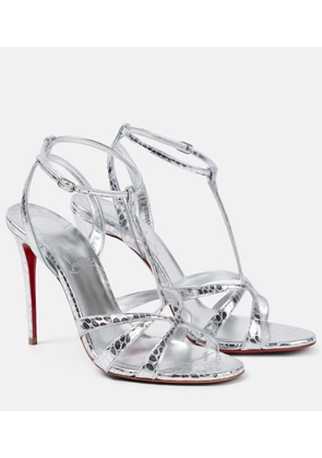Christian Louboutin Tangueva 100 metallic leather sandals