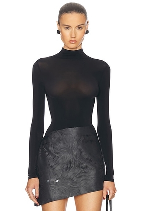 Wolford Buenos Aires String Bodysuit in Black - Black. Size L (also in M, S, XS).