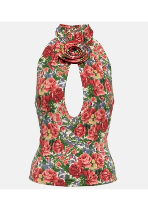 Magda Butrym Floral halterneck top