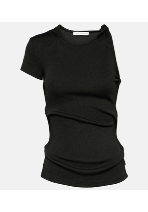 Christopher Esber Asymmetric cutout jersey top