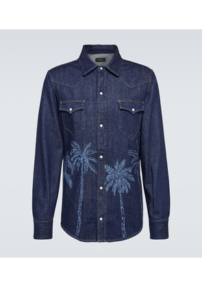 Alanui Jungle printed denim shirt