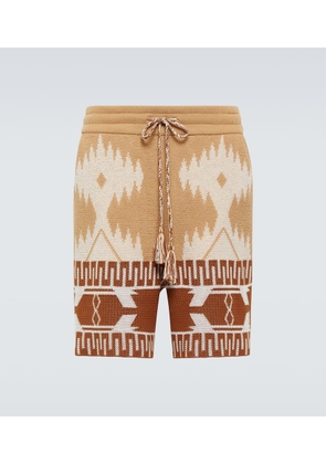 Alanui Icon Piquet cotton jacquard shorts