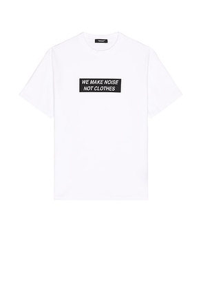 Undercover We Make Noise Tee in White - White. Size 4 (also in ).