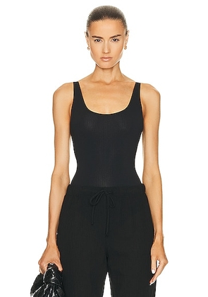 Wolford Beauty Cotton Bodysuit in Jet Black - Black. Size L (also in ).