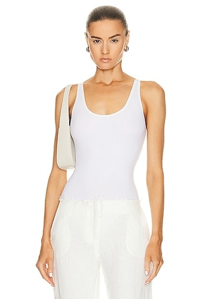 Wolford Beauty Cotton Bodysuit in Pearl - White. Size XL (also in ).