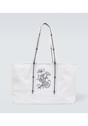 Bode Laundry embroidered canvas tote bag