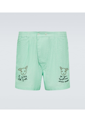 Bode See You At The Barn cotton shorts