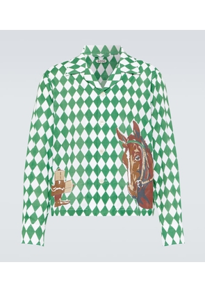 Bode Jockey printed cotton shirt