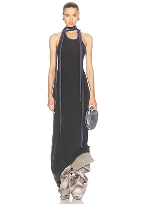 Y/Project Multi Scarf Tank Long Dress in Dark Grey - Grey. Size M (also in ).