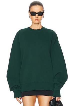WAO The Crew Sweatshirt in green - Dark Green. Size XS (also in ).