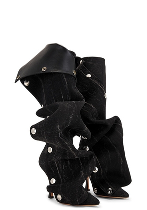 Y/Project Snap Boot in Black Vertical Whiskers - Black. Size 36 (also in 37).