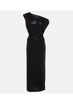 Norma Kamali Draped lame midi dress