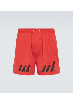 Bode Monday printed cotton shorts