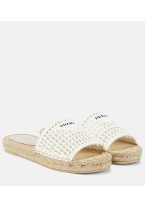 Prada Logo crochet espadrilles