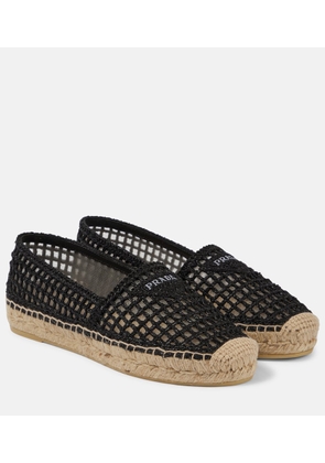 Prada Logo crochet espadrilles