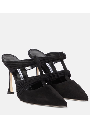 Manolo Blahnik Kerua suede mules